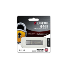Kingston Pendrive, 64GB, USB 3.0, jelszavas védelem, KINGSTON " DataTraveler Locker+ G3", ezüst pendrive