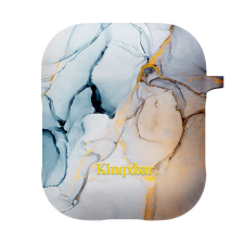 KINGXBAR Marble Apple Airpods 1/2 Tok - Sárga fülhallgató, fejhallgató tok