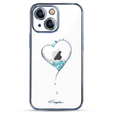 KINGXBAR Wish Series szilikon tok kristályos iPhone 15 - kék tok és táska
