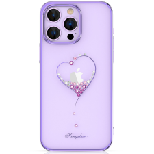 KINGXBAR Wish sorozat tok iPhone 14 Pro Max díszített lila kristályok tok és táska