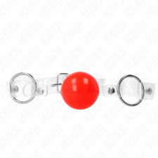 KINK - PIROS ÁTLÁTSZÓ PVC GOLYÓ 4 CM-ES ÁLLÍTHATÓ SZÁJKOSÁR szájkosár