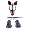 kinky puppy Puppy Kit – 6 részes fekete-piros szett érzéki élményhez