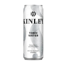 KINLEY Üdítőital, szénsavas, 0,25 l, dobozos, KINLEY, tonic-citromfű üdítő, ásványviz, gyümölcslé