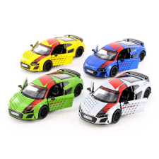Kinsmart fémautó modell - Audi R8 livery edition coupe X autópálya és játékautó