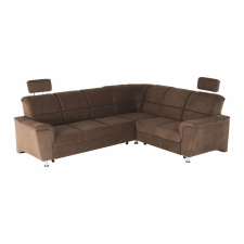  Kinyitható ülőgarnitúra, barna szövet, jobbos, SANTIAGO bútor