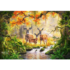 Királyi család 1000 darabos puzzle szarvasok erdő puzzle, kirakós