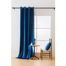  Királykék sötétítő függöny VELVET 140x270 cm Felfüggesztés: Fém gyűrűk lakástextília