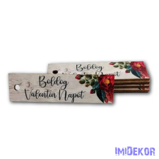  Kis biléta - Boldog Valentin napot 2x7,5cm 5db/csomag dekorációs kellék