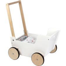 Kis lány babakocsi játék babakocsi