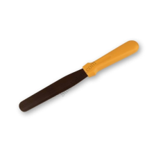 Kis méretű színes nyelű fém spatula (kenőkés) sütés és főzés