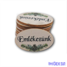 Kis ovális 2,5x4cm - Emlékezünk dekorációs kellék