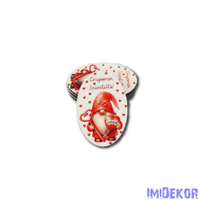  Kis ovális - Manós drágámnak szeretettel 4x6cm 5db/csomag dekorációs kellék