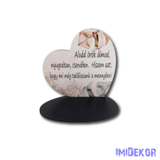  Kis talpas szív 13x12,5cm - Rosegold-páfrány - Aludd örök… dekorációs kellék