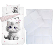 Kiscicás ovis ágynemű szett (sweet dreams) babaágynemű, babapléd