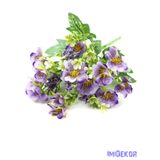  Kisfejű árvácska csokor 28cm - Lila dekorációs kellék