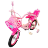 Kislány bicikli műanyag kosárral ,csomagtartóval és pótkerékkel , 12 " , rózsaszín , igazi hercegnő járgány