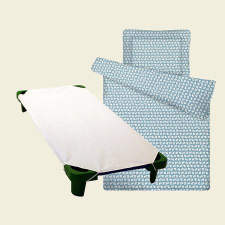  Kismacskás kék ovis kezdő csomag  nagyobb vízhatlan lepedővel lakástextília