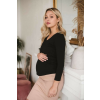  Kismama és szoptató blúz Milk Shirt milk & love fekete