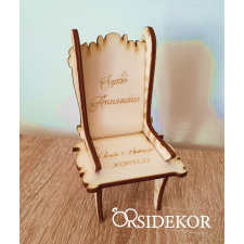  Kisszék köszönetajándék és ültetőkártya 2 az 1-ben dekorációs kellék