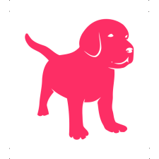  Kistestű kutya autó matrica pink #223 matrica