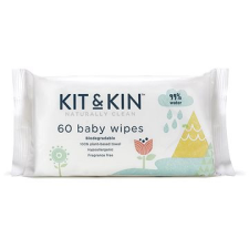 Kit & Kin Naturally Clean Baby Wipes, 60 darab törlőkendő