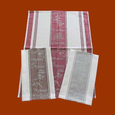Kitchen fairy Jacquard, fűszernövény mintás, pamut konyharuha, 3 db-os csomag lakástextília