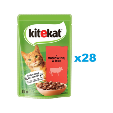 Kitekat Marhahús mártásban 28x85 g felnőtt macskák számára macskaeledel