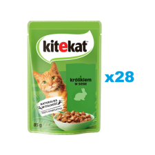 Kitekat Nyúl mártásban 28x85 g felnőtt macskák számára macskaeledel