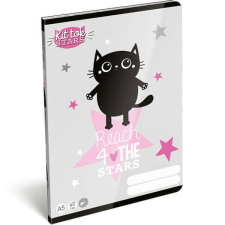  KitTok Stars cicás sima füzet - A5 - 40 lapos füzet