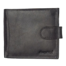  Kívül kapcsos, hátul zsebes fekete bőr férfi pénztárca Always Wild