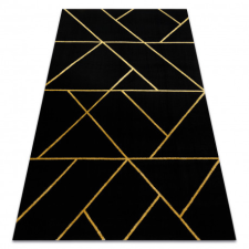 Kizárólagos EMERALD szőnyeg 1012 glamour, elegáns geometriai fekete / arany 160x220 cm lakástextília