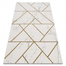 Kizárólagos EMERALD szőnyeg 1012 glamour, elegáns geometriai, márvány krém / arany 200x290 cm lakástextília