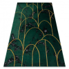  Kizárólagos EMERALD szőnyeg 1016 glamour, elegáns art deco, márvány üveg zöld / arany 140x190 cm