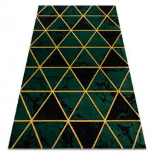  Kizárólagos EMERALD szőnyeg 1020 glamour, elegáns márvány, háromszögek üveg zöld / arany 200x290 cm lakástextília