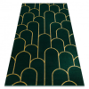  Kizárólagos EMERALD szőnyeg 1021 glamour, elegáns art deco, üveg zöld / arany 120x170 cm