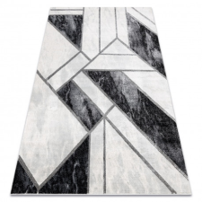 Kizárólagos EMERALD szőnyeg 81953 glamour, elegáns márvány, geometriai fekete / ezüst 200x290 cm lakástextília