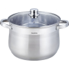 Klausberg Fazék 13L, Ø28 cm- Rozsdamentes Acél, Edzett Üveg Fedő KB-7165 (KB-7165)