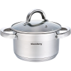 Klausberg Premium Lábos 3.5L, Ø20 cm- Rozsdamentes Acél, Edzett Üveg Fedő KB-7124 (KB-7124)