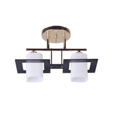 KLAUSEN Cube 2 arany-wenge mennyezeti lámpa (LY-3105) E27 2 izzós IP20 világítás