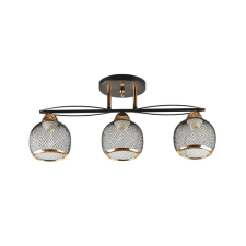 KLAUSEN Fall 3 fekete-arany mennyezeti lámpa (LY-3441) E27 3 izzós IP20 világítás
