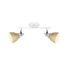 KLAUSEN Krater AP2 fehér-natúr mennyezeti lámpa (KL162009) E27 2 izzós IP20 világítás