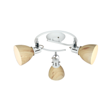 KLAUSEN Krater PL3 fehér-natúr mennyezeti lámpa (KL163008) E27 3 izzós IP20 világítás