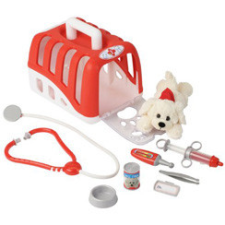  Klein Paedagogic Line kisállathordozó, állatorvosi készlet plüss kutyussal(4831) orvosos játék
