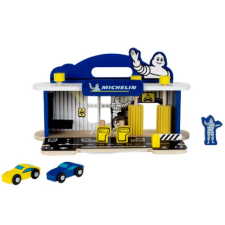 Klein Toys Michelin szerviz szett fából kiegészítőkkel autópálya és játékautó