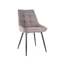  Klif Bjorn Étkezőszék Bézs Szövet Fekete Fém Vázzal bútor