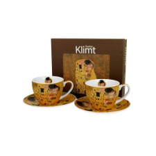  Klimt porcelán csésze aljjal 2 személyes készlet - 280 ml - The Kiss bögrék, csészék