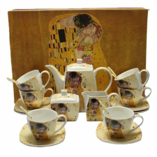  Klimt porcelán komplett kávés / teáskészlet 240 ml - 6 személyes - világos hátterű bögrék, csészék