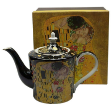  Klimt porcelán teás- kávéskanna - 1 literes - The Kiss fekete vízforraló és teáskanna