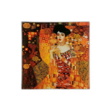 Klimt Üvegtányér 13x13cm, Klimt: Adele Bloch tányér és evőeszköz