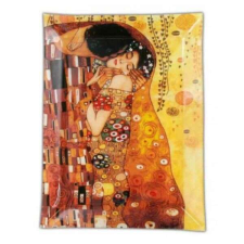  Klimt üvegtányér - A csók -  téglalap alakú - krém háttér - 32x24 cm tányér és evőeszköz
